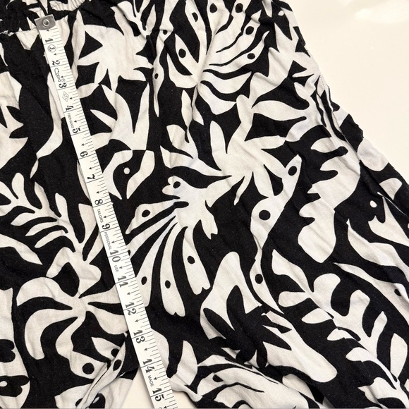 NWT Rachel Zoe Palm Print Linen Blend Wide Leg Jumpsuit Romper L - Picture 13 of 14